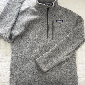 Patagonia Heathered Gray Fleece Pullover